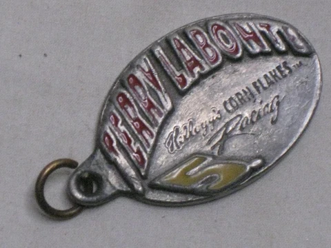 vintage TERRY LABONTE Kellogg's CORN FLAKES Racing promotional Nascar key chain Cover