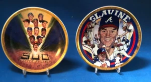 2 1994 Sports Impressions Tom Glavine + Living 500 Homerun Hitters 4.25" Plates - Picture 1 of 5