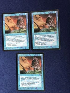 MTG Homelands X3 Chain Stasis Near Mint to Light play Original 1995 release - Picture 1 of 8