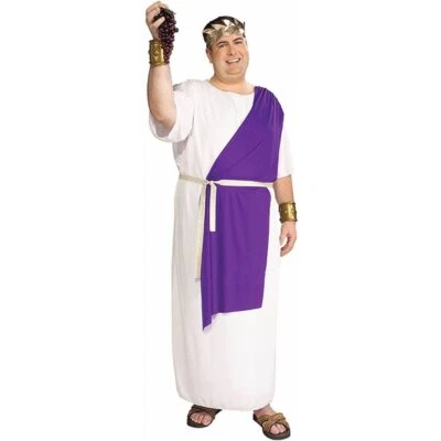 César General Romano Emperador Toga Talla Grande Vestido Elegante Halloween Adulto Disfraz Foto 1 de 2