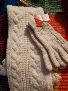 Bufanda y guantes crema de invierno Joe Boxer - Imagen 1 de 5