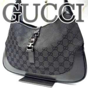 GUCCI Jackie One-Shoulder Bag Canvas/Leder schwarz - Bild 1 von 13