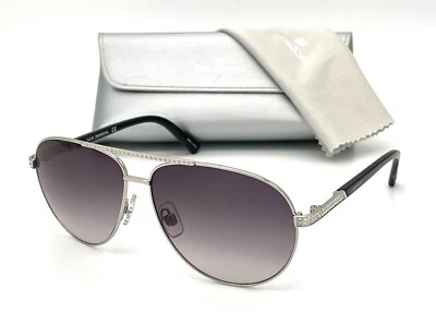 Gafas de sol SWAROVSKI ELIS SK0078 16B plateadas negras/grises degradadas 59 mm Foto 1 de 4