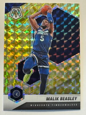 Malik Beasley 2020-21 Panini Mosaic Reactive Yellow Minnesota Timberwolves #162 - Image 1 of 2