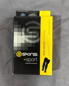 Skins Sport Performance Equipment Compression Powersleeves Black Medium NEW - Picture 1 of 3