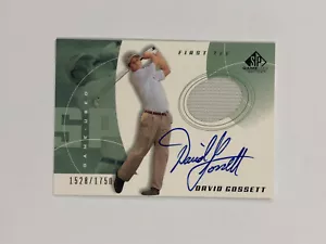 David Gossett firmato 2002 UD SP gioco usato autografo carta golf #63/1750 - Foto 1 di 2