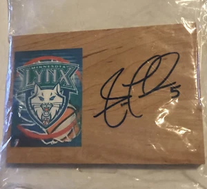 ERIN THORN Minnesota LYNX Basketball WNBA Signed Floor Tile 5" x 4" BYU Cougars - Picture 1 of 1