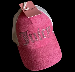 Juicy Couture Baseball Cap Women’s Hat Rhinestone Logo Hot Pink New With Tag - Picture 1 of 12