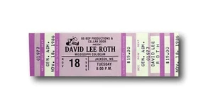 David Lee Roth Authentic 1986 Original Concert Ticket - Picture 1 of 2