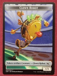 Magic The Gathering UNFINITY CLOWN ROBOT 002 token card MTG - Picture 1 of 2