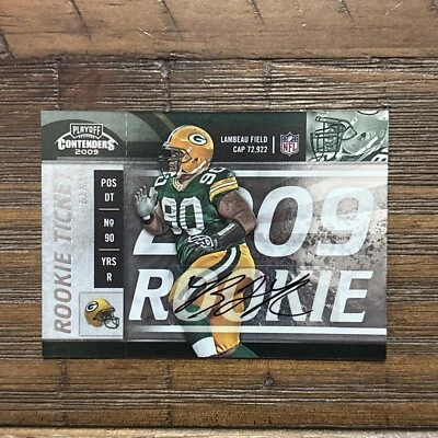 2009 Playoff Contenders Rookie AUTO B.J. Raji RC Auto Green Bay Packers #142 - Image 1 of 2