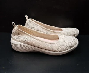 SKECHERS ARYA AIRY SIZE 3UK EUR36 WOMENS LACE SLIP ON BALLET TRAINERS SHOES - Picture 1 of 24