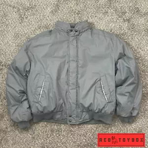 Vintage Members Only Coat Mens 44 US L-XL Gray Hoodie Zip-Up Down Filled Puffer - Picture 1 of 23