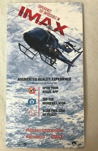 Mission Impossible Fallout Collectible Imax Ticket Unlick 3d Helicopter - Picture 1 of 2
