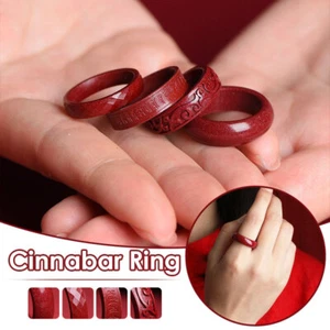 Anillo Cinnabar Feng Shui Riqueza Prosper Traer Suerte Prosperidad Atraer Joyería NUEVO - Imagen 1 de 19
