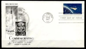 Erster bemannter US-Weltraumflug von John Glenn. FDC(3). USA 1962 - Bild 1 von 1