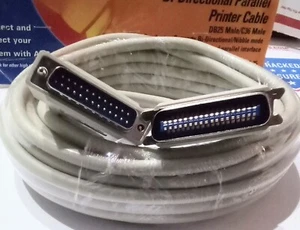 25Ft. DB25 Male to Centronics 36 Male Parallel Printer Cable IEEE1284 IE84-25AB - Picture 1 of 3