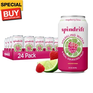 Sparkling Water, Raspberry Lime Flavored, Made with Real Squeezed Fruit, Only 9 - Picture 1 of 6