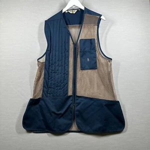 Vintage Hunting Vest Blue XL Mens Bob Allen Sportsmen Fishing Gaming Game Mesh - Picture 1 of 11