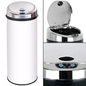 Inmotion White Stainless Steel Auto Sensor Kitchen Waste Dust Bin 30L, 42L, 50L - Picture 1 of 7