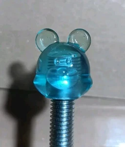 Ventil Abdeckkappe  TEDDY BÄR - WASSER BLAU  Schutzkappe Ventil  Schutz  - Picture 1 of 3