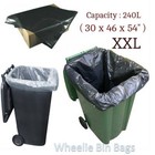 Heavy Duty Wheelie Bin Bags Liners Refuse Sacks UK Made Strong Large Clear Black