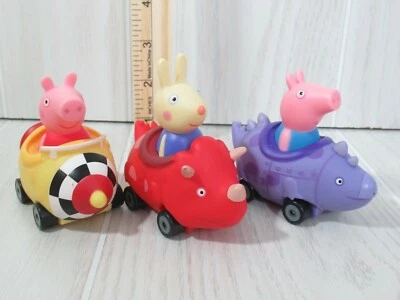 Peppa Pig rocket taxi George Richard Rabbit red purple dinosaur race cars - Image 1 of 4