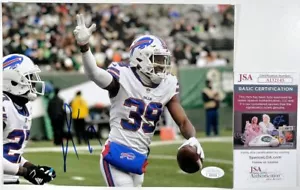 NFL Levi Wallace signierte Büffelrechnungen 8x10 Foto B Autogramm JSA COA - Bild 1 von 1