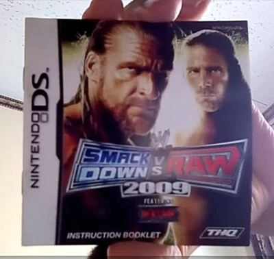 Folleto de instrucciones/manual Smack Down vs Raw 2009 - (Nintendo DS DSi 2DS 3DS XL) Foto 1 de 3