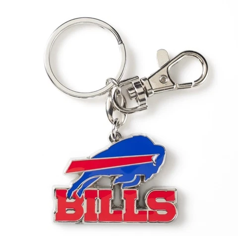 Buffalo Bills NFL Metal Heavyweight Keychain Team Logo Key Ring Cover