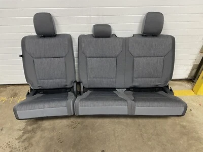 2021-2025 Ford F-150 STX Extended Cab Medium Slate Gray Cloth Rear Bench Seat - Image 1 of 4