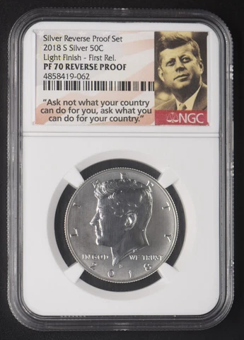 2018-S Kennedy Silver Half Dollar NGC PF70 RP Light Finish- FR - COINGIANTS Cover