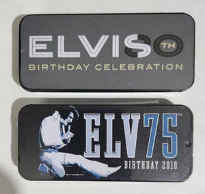 Elvis 80th B Day and Elvis 75th B Day Dunlop pick tins Medium picks DISCONTINUED - Picture 1 of 5