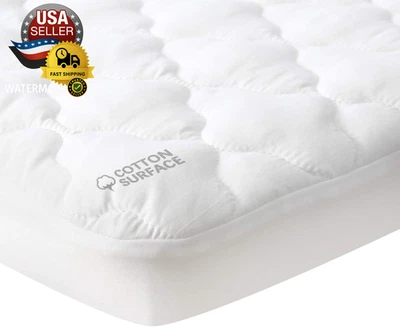 Waterproof Pack and Play Mattress Pad Sheets Fitted, Cotton Fabric Pack and Play - Image 1 of 4