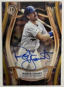 2025 Topps Tribute Robin Yount Brewers Gold Pillars Of The Game Autograph #34/75 - Picture 1 of 2