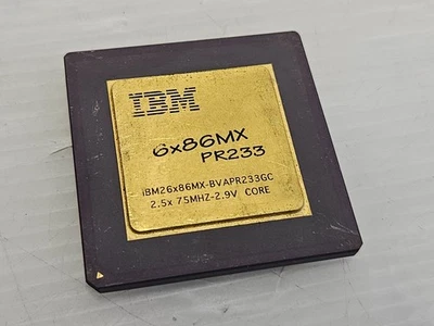IBM 6x86MX PR233, 6x86MX-BVAPR233GC, 187MHz, Socket 7, 2.9V, Vintage CPU, CPU020 - Image 1 of 2