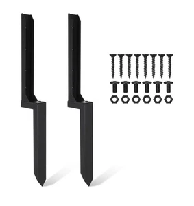 Fence Post Repair Kit 2-Pack Heavy Duty Post Anchor 32in Metal Sturdy - Picture 1 of 8