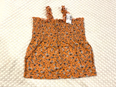 Girls' Size 5/6 Peach Floral Print Tank by The Children's Place-NEW WITH TAGS! - Image 1 of 4