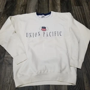 Sudadera vintage XL manga larga para hombre Union Pacific Railroad (manchada) - Imagen 1 de 12