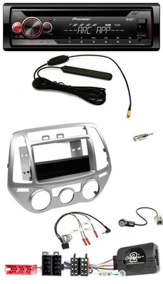 Pioneer CD USB Lenkrad DAB MP3 Autoradio für Hyundai i20 2012-2014 silber man. K - Bild 1 von 4