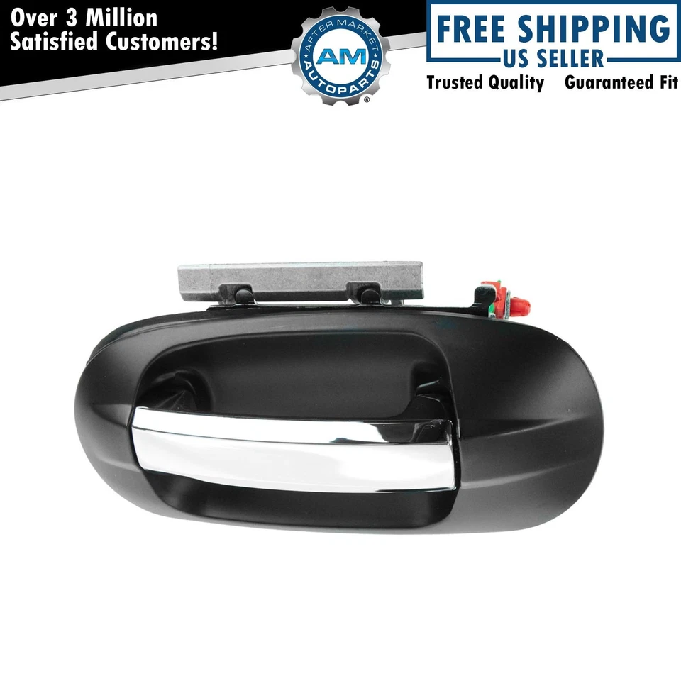 Manija de puerta exterior negra y cromada lado del conductor trasero LH para Expedition Navigator Foto 1 de 2