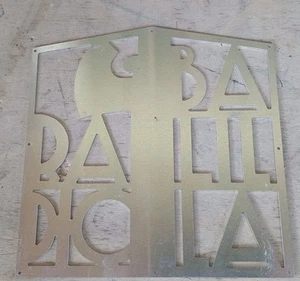 RADIO BALILLA RIPRODUZIONE FREGIO IN ALLUMINIO - Foto 1 di 1