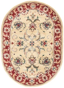 Classic Collection 7'6" x 9'6" Oval Gold / Red CL398A Handmade Traditional Or... - Picture 1 of 3