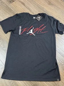 NWT Jordan Flight T Shirt Mens Medium Black Jumpman New With Tags - Picture 1 of 6