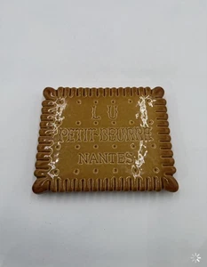 Vintage LU Petit Beurre Keramik Werbung Untersetzer / Plakette Sammlerstück Frankreich - Bild 1 von 5