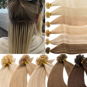 LIQUIDACIÓN Utip Extensiones de Cabello Humano Uñas Punta Cabello Remy Ruso 1G/S 0.5G/S - Imagen 1 de 28