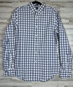 J Crew Flex Hemd klein ungesteckt blau kariert Langarm Knopfleiste neu mit Etikett - Bild 1 von 7