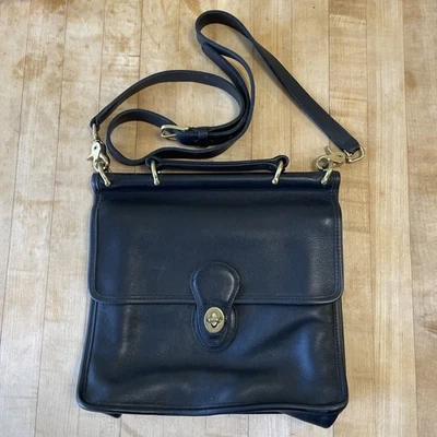 [Excelente] Bolso Bandolera Willis COACH 9927 Cuero Negro De Colección Foto 1 de 4