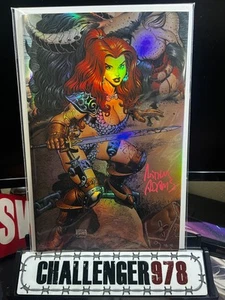 Red Sonja #1 Art Adams FOIL VIRGIN FIRMADO con certificado de autenticidad + Toploader #10/30 - Imagen 1 de 1