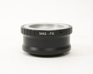M42-FX Lens Adapter for M42 Screw Mount Lens to Fujifilm FX-Mount Camera - Black - Picture 1 of 6